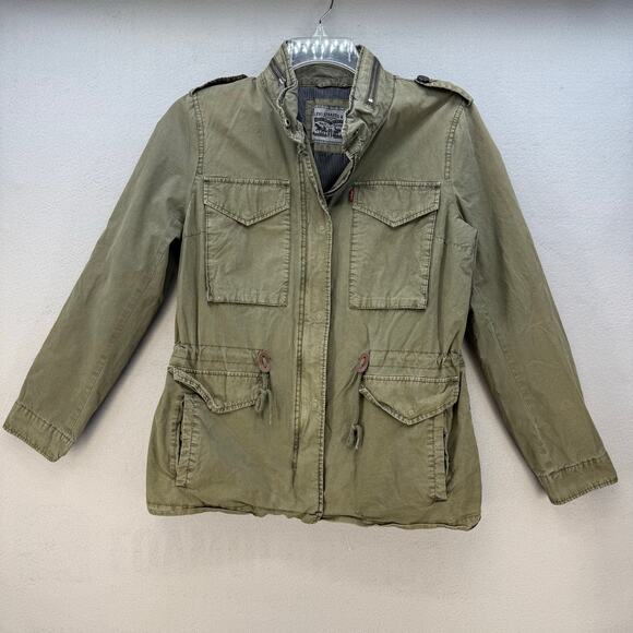 Signature by Levi Strauss Jackets & Blazers - Levi Strauss & Co Jacket Women's M Olive Green Lightweight Stand Collar Military